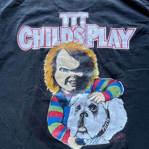 VTG Chucky Child's Play 3 Shirt Mens Medium Dog 1991 Horror Promo USA Made RARE